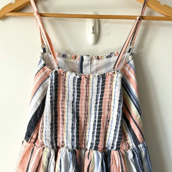 Free People Striped Midi Dress - Blue, White, Pink - Picture 6 of 9